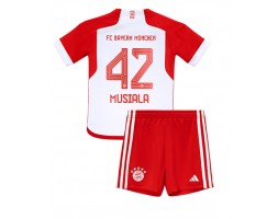 Bayern Munich Jamal Musiala #42 Domácí dres komplet pro Děti 2023-24 Krátkým Rukávem (+ Krátké kalhoty)