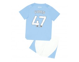 Manchester City Phil Foden #47 Domácí dres komplet pro Děti 2023-24 Krátkým Rukávem (+ Krátké kalhoty)