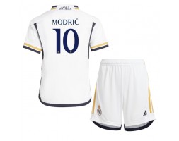 Real Madrid Luka Modric #10 Domácí dres komplet pro Děti 2023-24 Krátkým Rukávem (+ Krátké kalhoty)