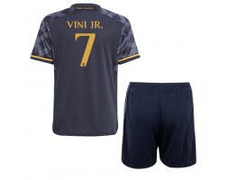 Real Madrid Vinicius Junior #7 Venkovní dres komplet pro Děti 2023-24 Krátkým Rukávem (+ Krátké kalhoty)