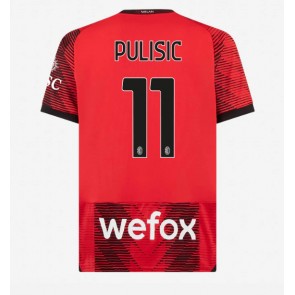 AC Milan Christian Pulisic #11 Domácí Dres 2023-24 Krátkým Rukávem
