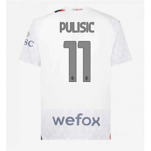 AC Milan Christian Pulisic #11 Venkovní Dres 2023-24 Krátkým Rukávem