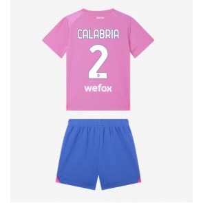 AC Milan Davide Calabria #2 Alternativní dres komplet pro Děti 2023-24 Krátkým Rukávem (+ Krátké kalhoty)