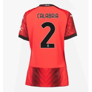 AC Milan Davide Calabria #2 Domácí Dres pro Dámy 2023-24 Krátkým Rukávem