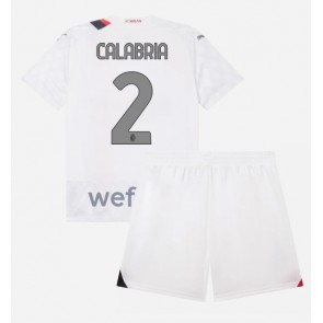 AC Milan Davide Calabria #2 Venkovní dres komplet pro Děti 2023-24 Krátkým Rukávem (+ Krátké kalhoty)
