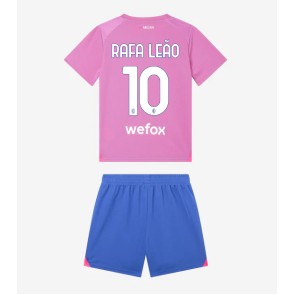 AC Milan Rafael Leao #10 Alternativní dres komplet pro Děti 2023-24 Krátkým Rukávem (+ Krátké kalhoty)