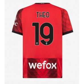 AC Milan Theo Hernandez #19 Domácí Dres 2023-24 Krátkým Rukávem
