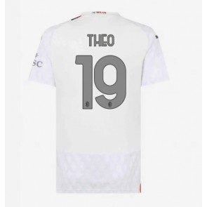 AC Milan Theo Hernandez #19 Venkovní Dres pro Dámy 2023-24 Krátkým Rukávem