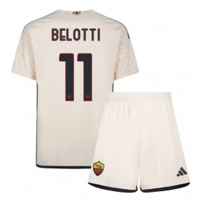 AS Roma Andrea Belotti #11 Venkovní dres komplet pro Děti 2023-24 Krátkým Rukávem (+ Krátké kalhoty)