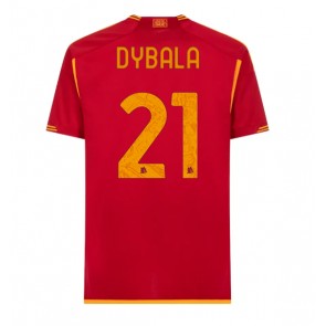 AS Roma Paulo Dybala #21 Domácí Dres 2023-24 Krátkým Rukávem