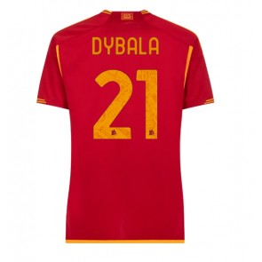AS Roma Paulo Dybala #21 Domácí Dres pro Dámy 2023-24 Krátkým Rukávem