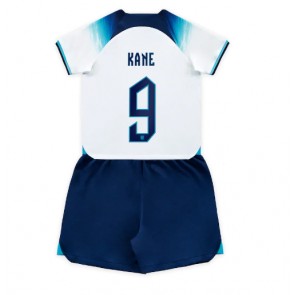 Anglie Harry Kane #9 Domácí dres komplet pro Děti MS 2022 Krátkým Rukávem (+ Krátké kalhoty)