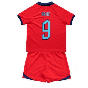 Anglie Harry Kane #9 Venkovní dres komplet pro Děti MS 2022 Krátkým Rukávem (+ Krátké kalhoty)