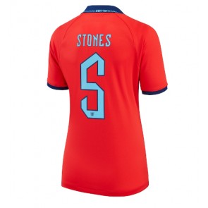 Anglie John Stones #5 Venkovní Dres pro Dámy MS 2022 Krátkým Rukávem