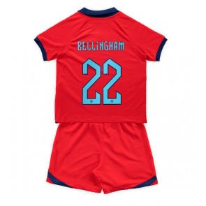 Anglie Jude Bellingham #22 Venkovní dres komplet pro Děti MS 2022 Krátkým Rukávem (+ Krátké kalhoty)