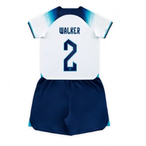 Anglie Kyle Walker #2 Domácí dres komplet pro Děti MS 2022 Krátkým Rukávem (+ Krátké kalhoty)