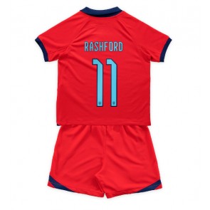 Anglie Marcus Rashford #11 Venkovní dres komplet pro Děti MS 2022 Krátkým Rukávem (+ Krátké kalhoty)