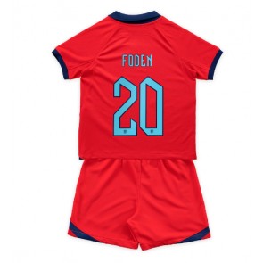 Anglie Phil Foden #20 Venkovní dres komplet pro Děti MS 2022 Krátkým Rukávem (+ Krátké kalhoty)