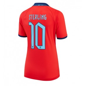 Anglie Raheem Sterling #10 Venkovní Dres pro Dámy MS 2022 Krátkým Rukávem