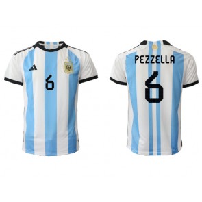Argentina German Pezzella #6 Domácí Dres MS 2022 Krátkým Rukávem