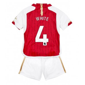 Arsenal Benjamin White #4 Domácí dres komplet pro Děti 2023-24 Krátkým Rukávem (+ Krátké kalhoty)