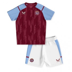 Aston Villa Domácí dres komplet pro Děti 2023-24 Krátkým Rukávem (+ Krátké kalhoty)