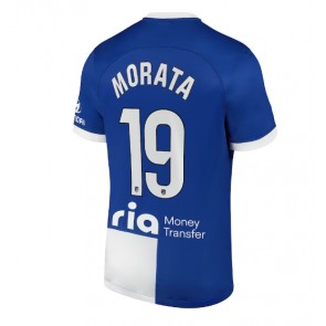 Atletico Madrid Alvaro Morata #19 Venkovní Dres 2023-24 Krátkým Rukávem