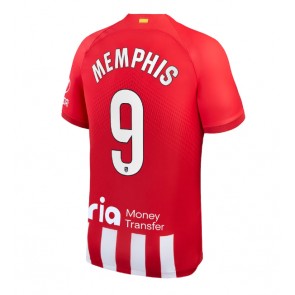 Atletico Madrid Memphis Depay #9 Domácí Dres 2023-24 Krátkým Rukávem