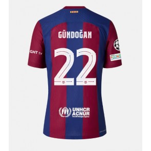 Barcelona Ilkay Gundogan #22 Domácí Dres 2023-24 Krátkým Rukávem