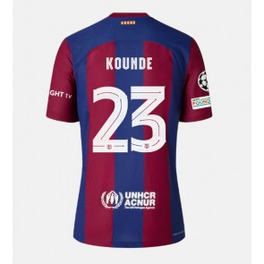 Barcelona Jules Kounde #23 Domácí Dres 2023-24 Krátkým Rukávem
