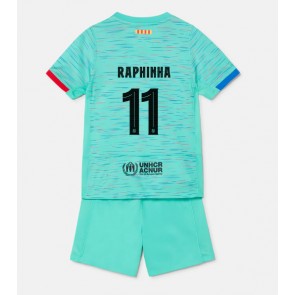 Barcelona Raphinha Belloli #11 Alternativní dres komplet pro Děti 2023-24 Krátkým Rukávem (+ Krátké kalhoty)