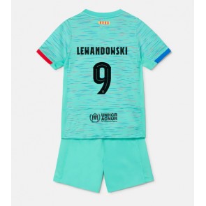 Barcelona Robert Lewandowski #9 Alternativní dres komplet pro Děti 2023-24 Krátkým Rukávem (+ Krátké kalhoty)