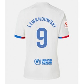 Barcelona Robert Lewandowski #9 Venkovní Dres 2023-24 Krátkým Rukávem