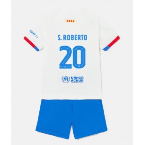 Barcelona Sergi Roberto #20 Venkovní dres komplet pro Děti 2023-24 Krátkým Rukávem (+ Krátké kalhoty)