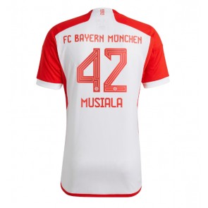 Bayern Munich Jamal Musiala #42 Domácí Dres 2023-24 Krátkým Rukávem