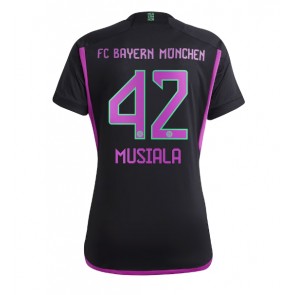 Bayern Munich Jamal Musiala #42 Venkovní Dres pro Dámy 2023-24 Krátkým Rukávem