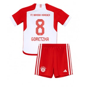 Bayern Munich Leon Goretzka #8 Domácí dres komplet pro Děti 2023-24 Krátkým Rukávem (+ Krátké kalhoty)