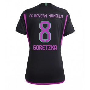 Bayern Munich Leon Goretzka #8 Venkovní Dres pro Dámy 2023-24 Krátkým Rukávem