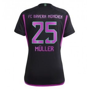 Bayern Munich Thomas Muller #25 Venkovní Dres pro Dámy 2023-24 Krátkým Rukávem