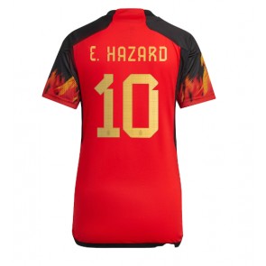 Belgie Eden Hazard #10 Domácí Dres pro Dámy MS 2022 Krátkým Rukávem