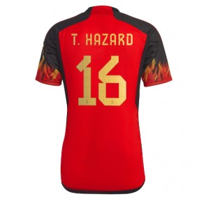 Belgie Thorgan Hazard #16 Domácí Dres MS 2022 Krátkým Rukávem