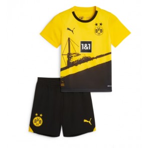 Borussia Dortmund Domácí dres komplet pro Děti 2023-24 Krátkým Rukávem (+ Krátké kalhoty)