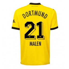 Borussia Dortmund Donyell Malen #21 Domácí Dres 2023-24 Krátkým Rukávem