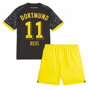 Borussia Dortmund Marco Reus #11 Venkovní dres komplet pro Děti 2023-24 Krátkým Rukávem (+ Krátké kalhoty)