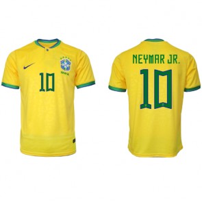 Brazílie Neymar Jr #10 Domácí Dres MS 2022 Krátkým Rukávem