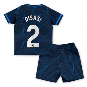 Chelsea Axel Disasi #2 Venkovní dres komplet pro Děti 2023-24 Krátkým Rukávem (+ Krátké kalhoty)