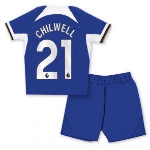 Chelsea Ben Chilwell #21 Domácí dres komplet pro Děti 2023-24 Krátkým Rukávem (+ Krátké kalhoty)