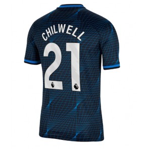 Chelsea Ben Chilwell #21 Venkovní Dres 2023-24 Krátkým Rukávem