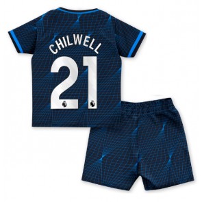 Chelsea Ben Chilwell #21 Venkovní dres komplet pro Děti 2023-24 Krátkým Rukávem (+ Krátké kalhoty)