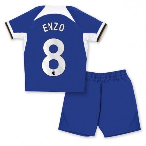 Chelsea Enzo Fernandez #8 Domácí dres komplet pro Děti 2023-24 Krátkým Rukávem (+ Krátké kalhoty)